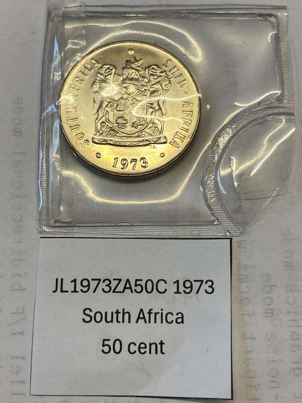 1973 South Africa 50 cent - Uncirculated ( in Pouch)