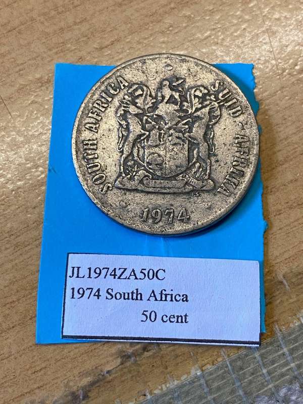 1974 South Africa 50 cent - BID PER COIN