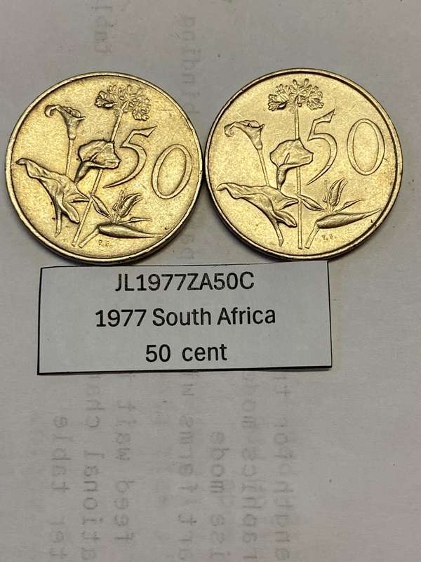 1977 South Africa 5 cent - BID PER COIN