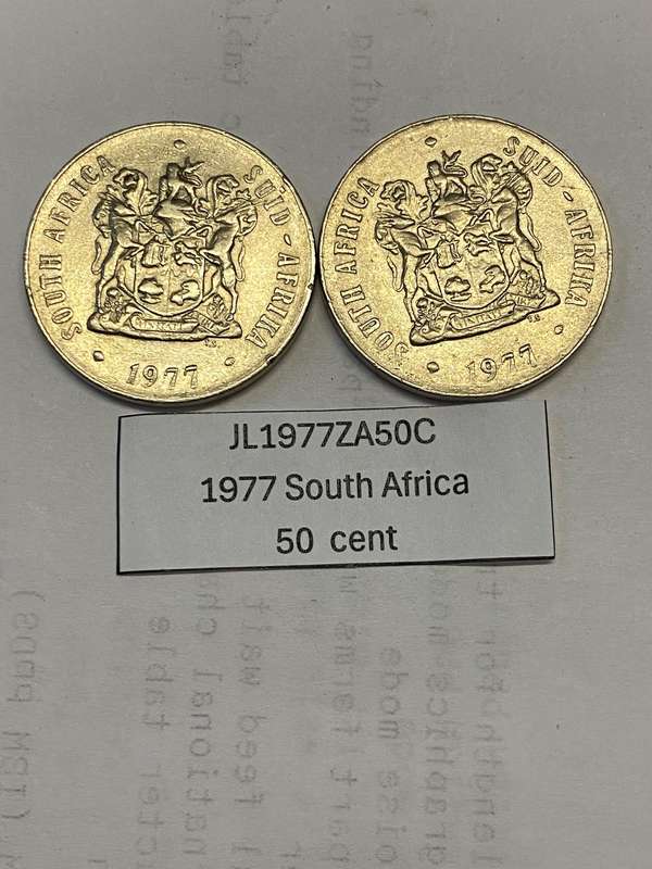 1977 South Africa 5 cent - BID PER COIN