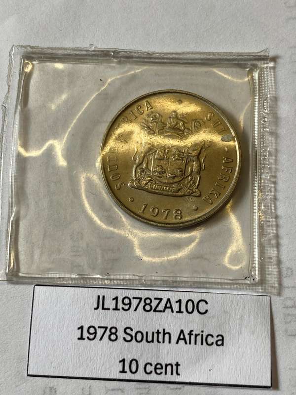 1978 South Africa 10 cent IN POUCH