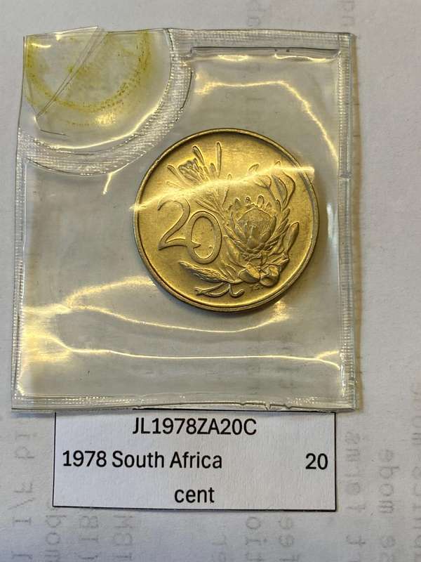 1978 South Africa 20 cent - IN MINT SET POUCH