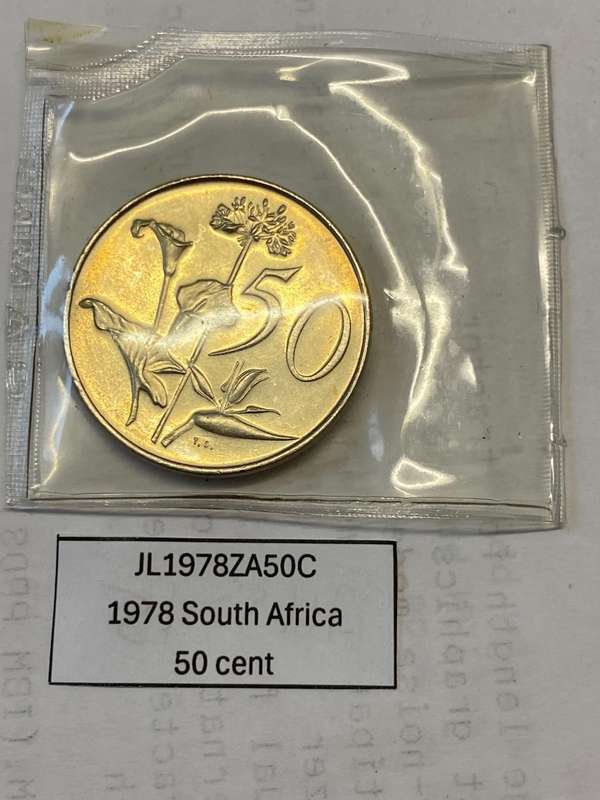 1978 South Africa 50 cent IN POUCH
