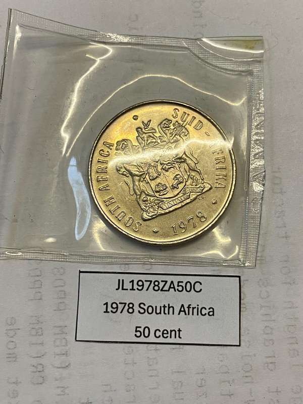 1978 South Africa 50 cent IN POUCH