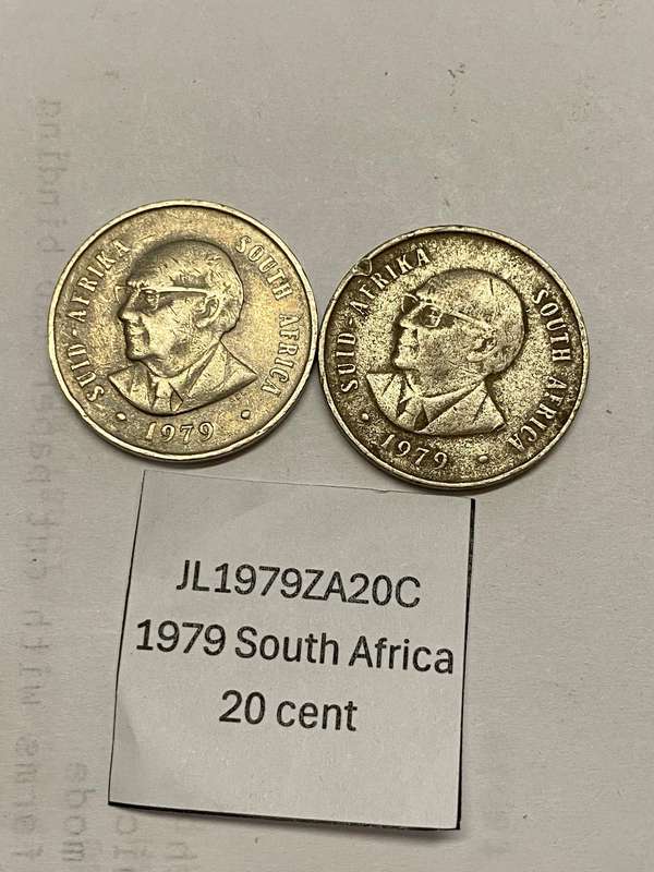 1979 South Africa 20 cent - BID PER COIN
