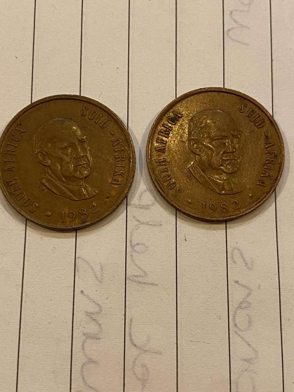 1982 South Africa 2 cent - BID PER COIN