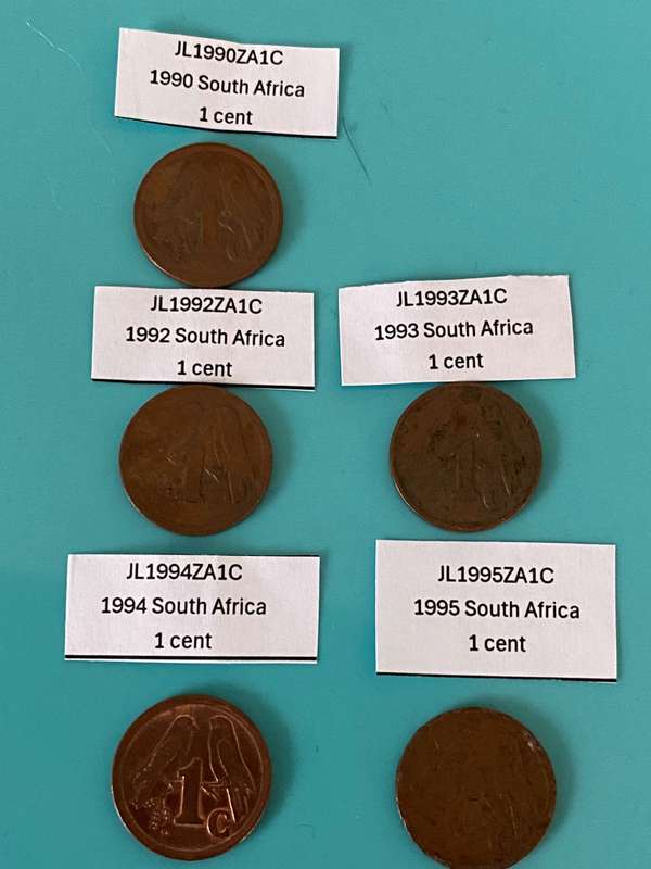 1990 to 2001 1 cent collection ( missing 1991) - BID PER COLLECTION