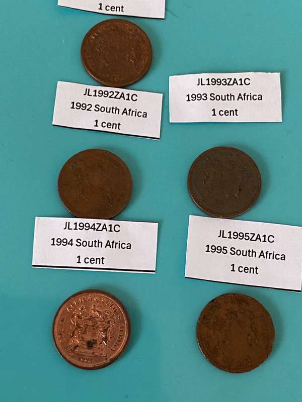 1990 to 2001 1 cent collection ( missing 1991) - BID PER COLLECTION