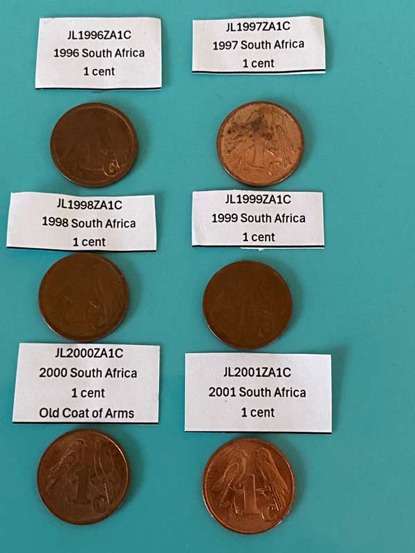 1990 to 2001 1 cent collection ( missing 1991) - BID PER COLLECTION