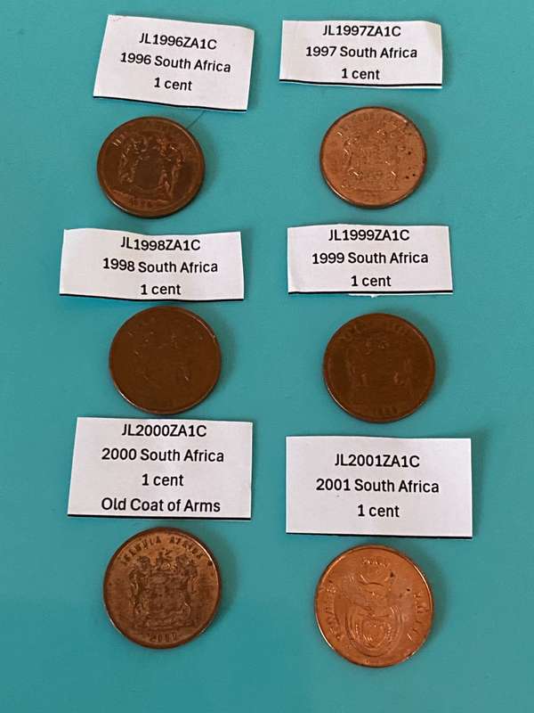1990 to 2001 1 cent collection ( missing 1991) - BID PER COLLECTION