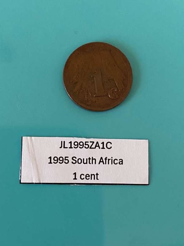 1995 South Africa 1 cent - BID PER COIN