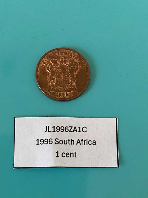 1996 South Africa 1 cent - BID PER COIN