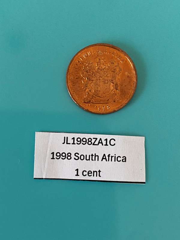 1998 South Africa 1 cent - BID PER COIN