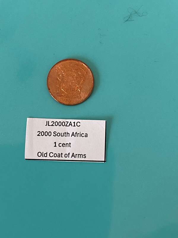 2000 South Africa 1 cent  Old Coat of Arms- BID PER COIN