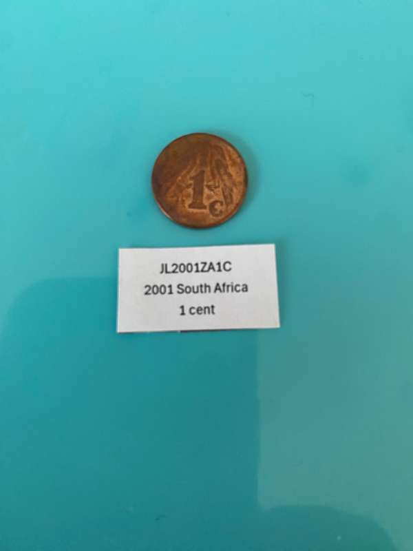 2001 South Africa 1 cent - BID PER COIN