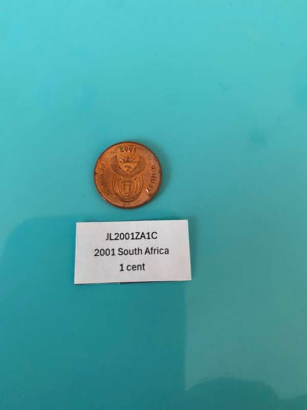 2001 South Africa 1 cent - BID PER COIN