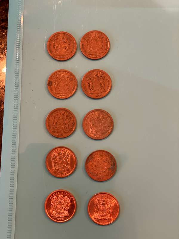 1990 to 1999 5 cent South Africa - BID PER COLLECTION