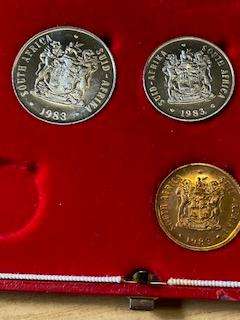 1983 Partial proof set - no gold no silver R1 - 1c to 50c