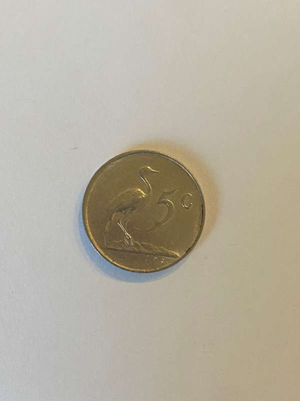 1965 South Africa 5 cent - English