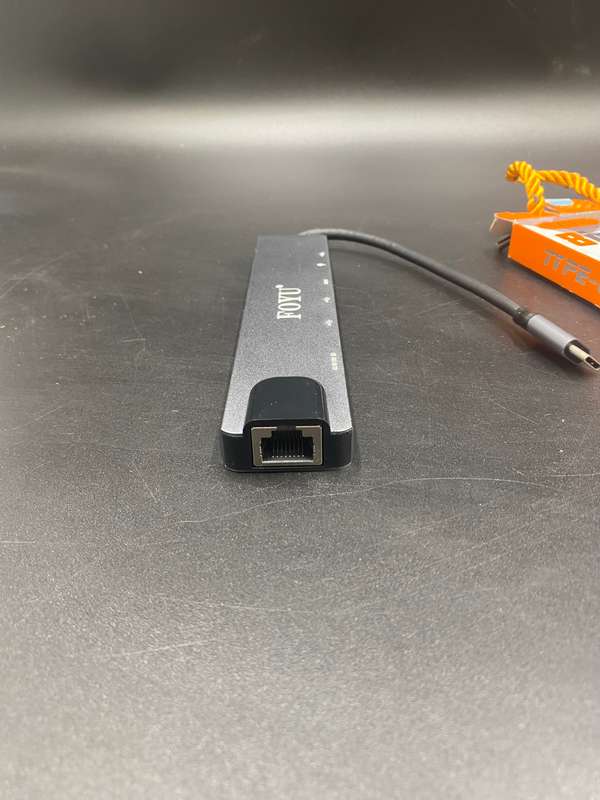 FOYU 8 in 1 USB C Hub Type C Adapter with HDTV/PD/2USB/TC/SD/TF/RJ45 (B3442)