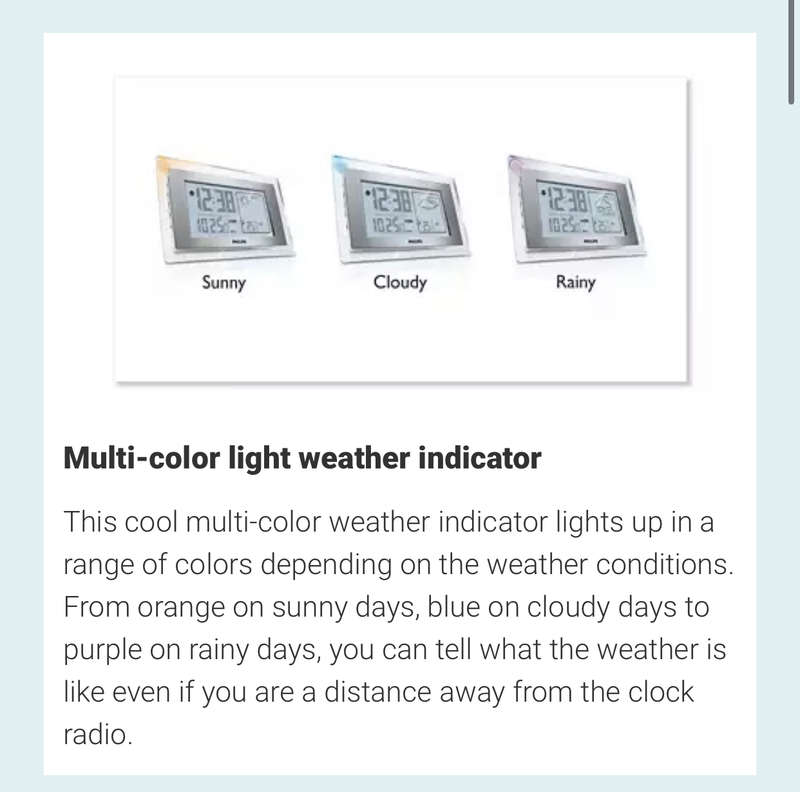 Philips Weather Clock Radio
