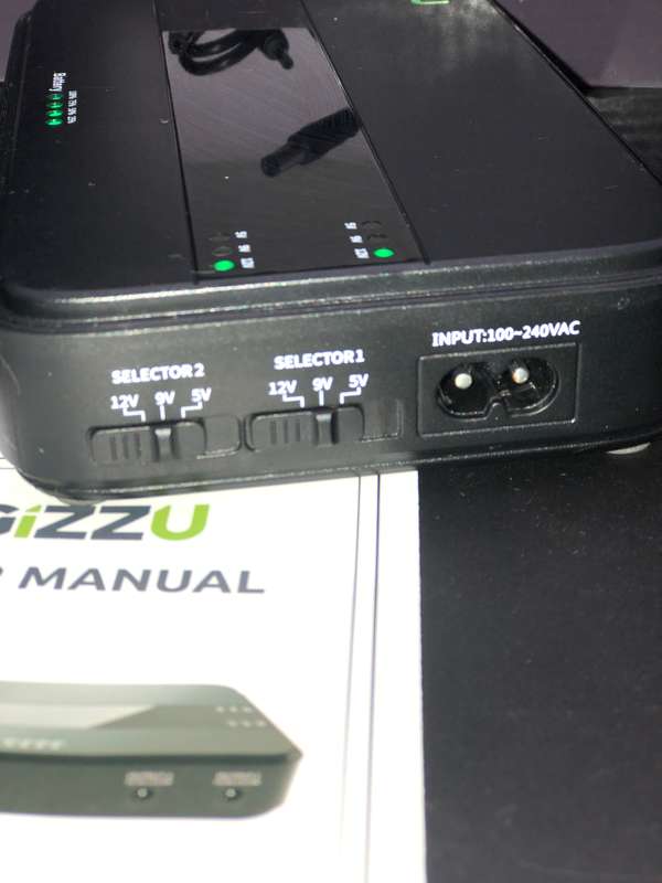 Gizzu GUDP36W Black 8800mAh Mini Dual DC UPS