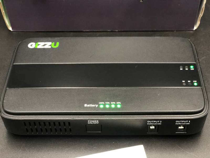 Gizzu GUDP36W Black 8800mAh Mini Dual DC UPS