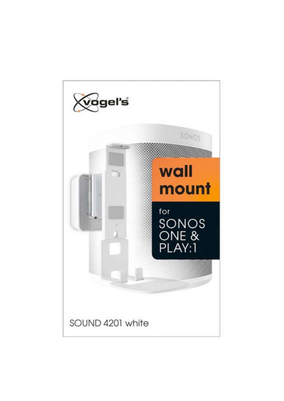 Vogels Speaker Wall Mount For Sonos One/One SL & Play: 1 White