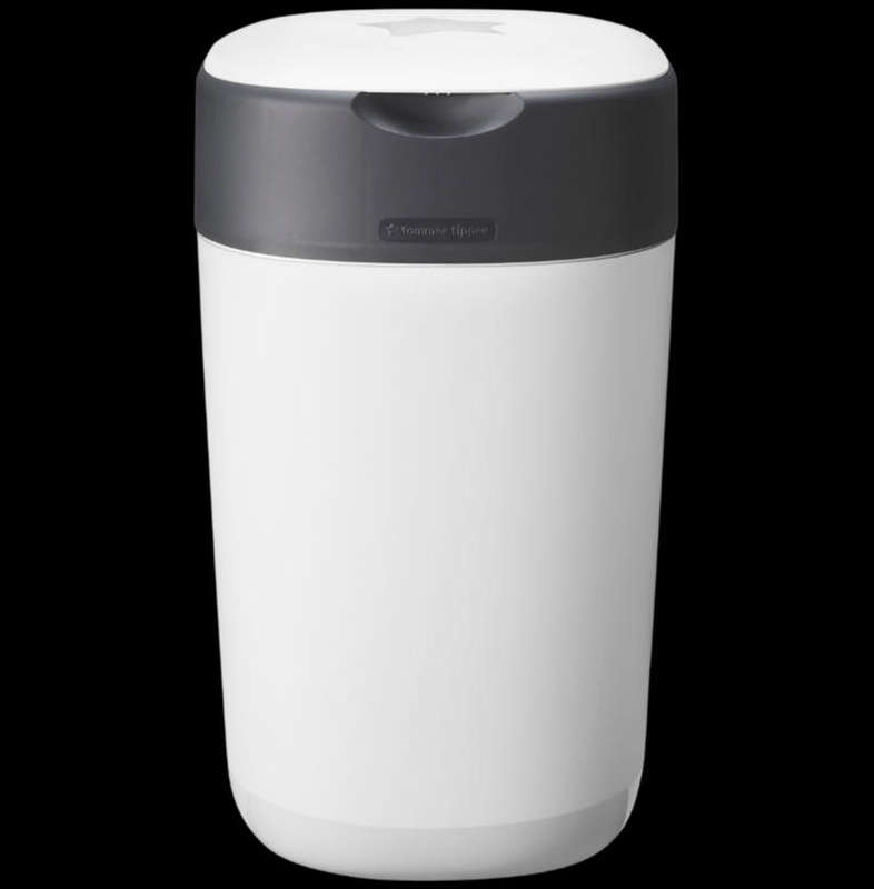Tommee Tippee Twist And Click Advanced Nappy Bin Eco-Friendlier - Cotton White