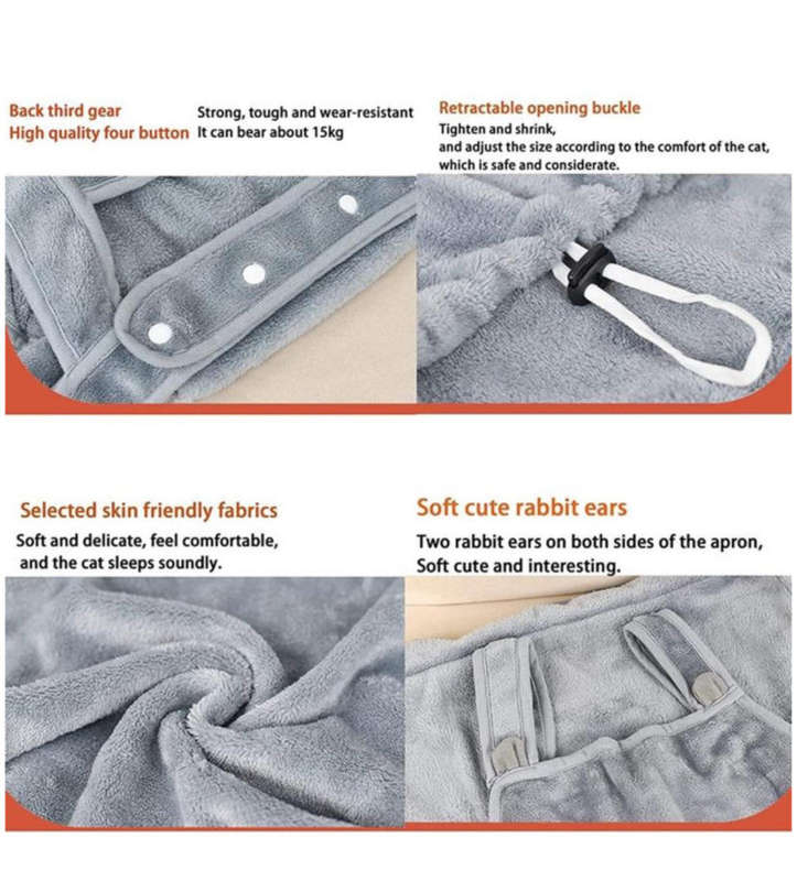 Cat Hug Apron Fleece Carrier
