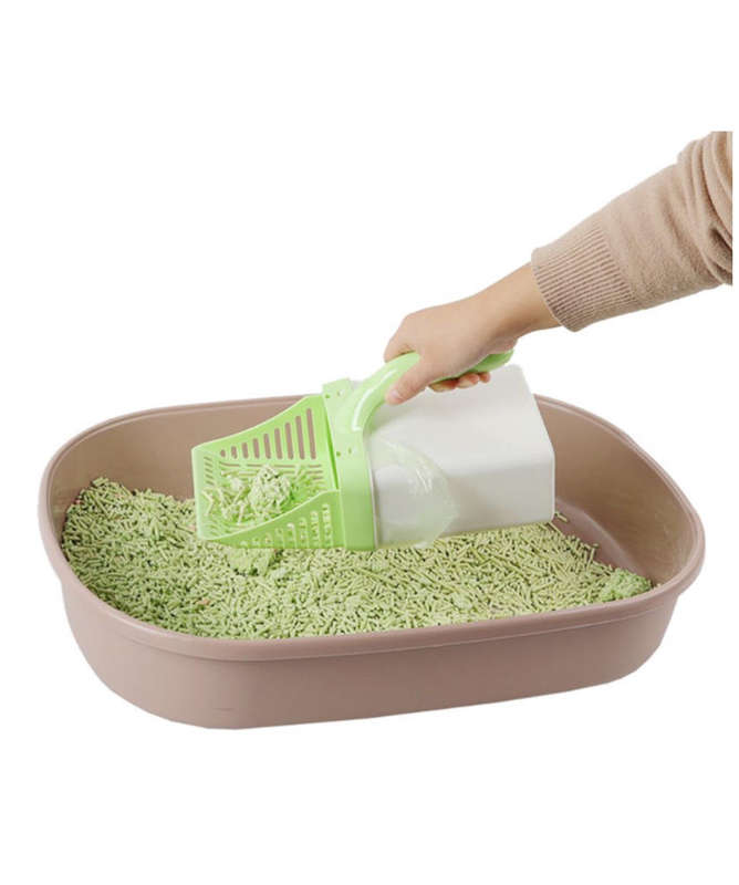Pet Portable Cat Litter Shovel With Bucket