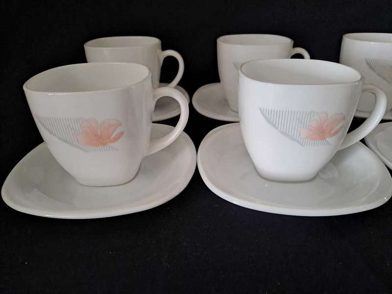 10x Arcopal France Charmille vintage Milk glass duos