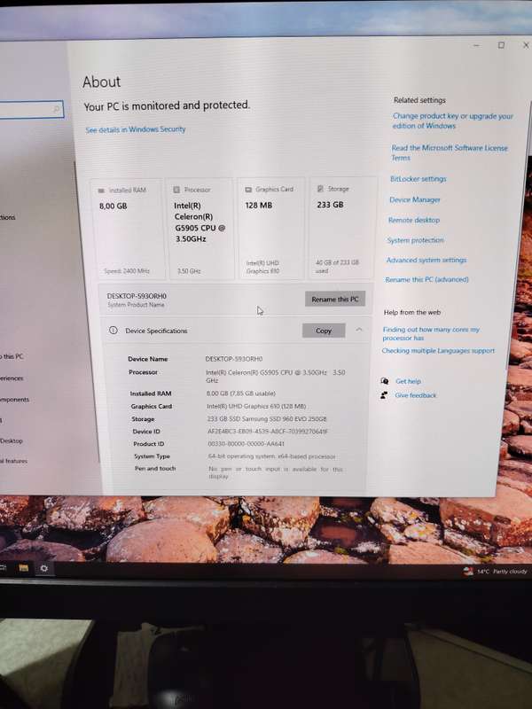 Celeron 10th Gen with Nvme. Home or Business Pc, Windows 10 Pro Installed and Activated.