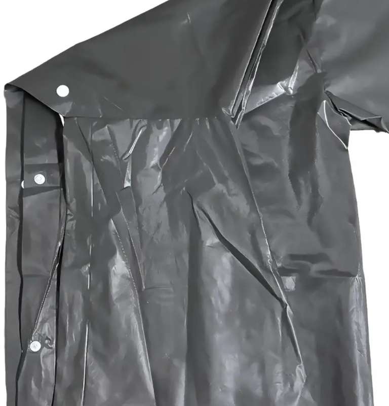 Extra Long and Thick Adult Raincoat with Drawstring Hood