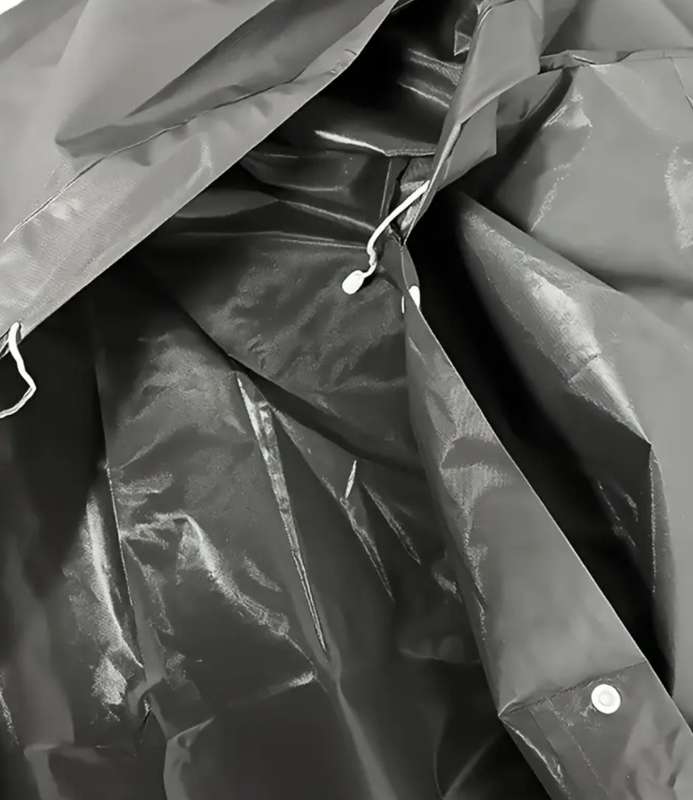 Extra Long and Thick Adult Raincoat with Drawstring Hood