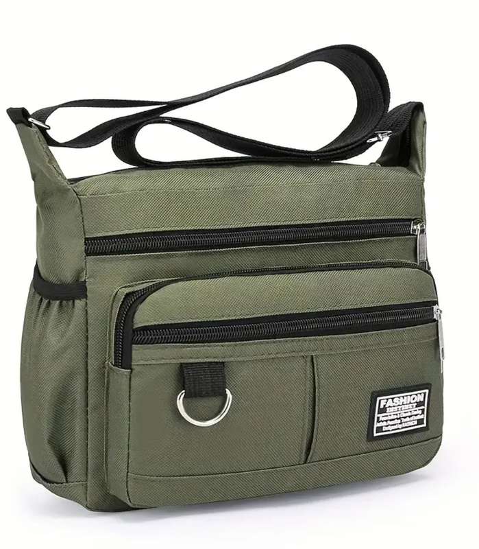 Stylish Multi-Layer Crossbody Bag - Green