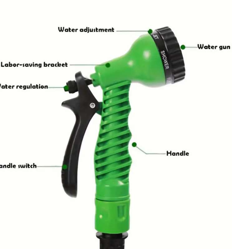 7.62 meter Expandable Garden Hose with 7 Spray Patterns