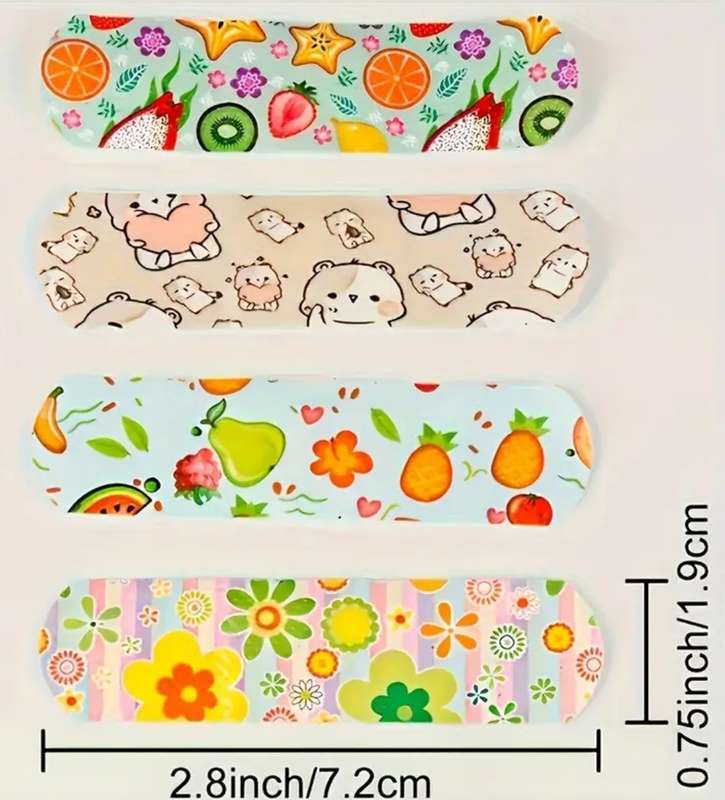 100PCS Cartoon Adhesive Bandages