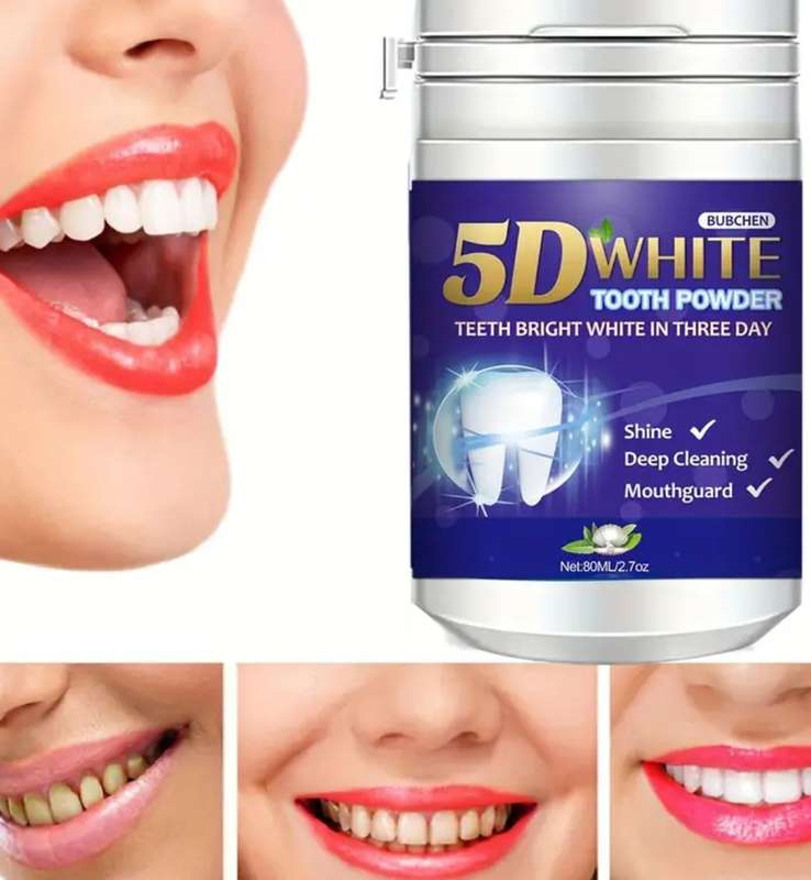 5D Teeth Whitening Powder - 80ml