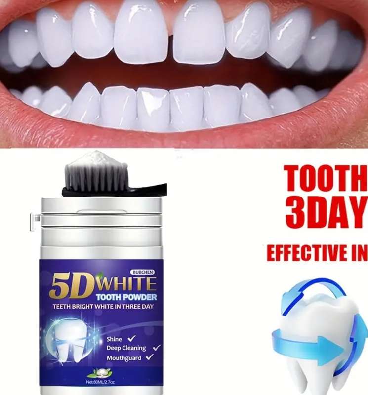 5D Teeth Whitening Powder - 80ml