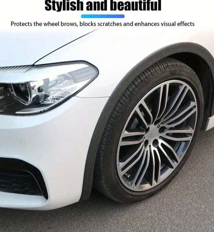 4PCS 1.5M Universal Rubber Car Mudguard Trim Strip Wheel Arch Protection Moldings