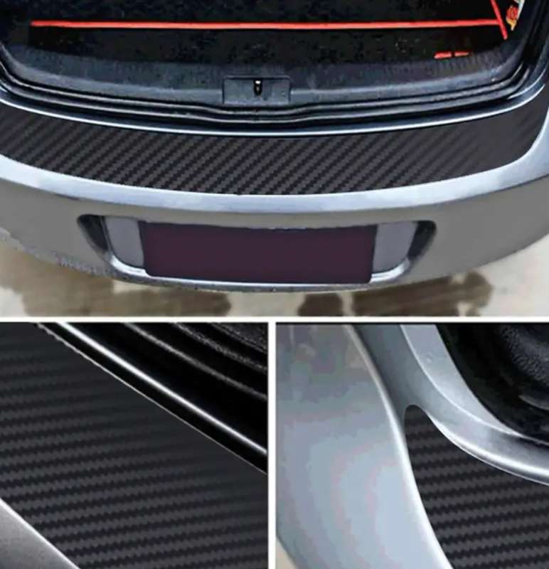 PVC 3D Carbon Fiber Rear Trunk Protector Sticker