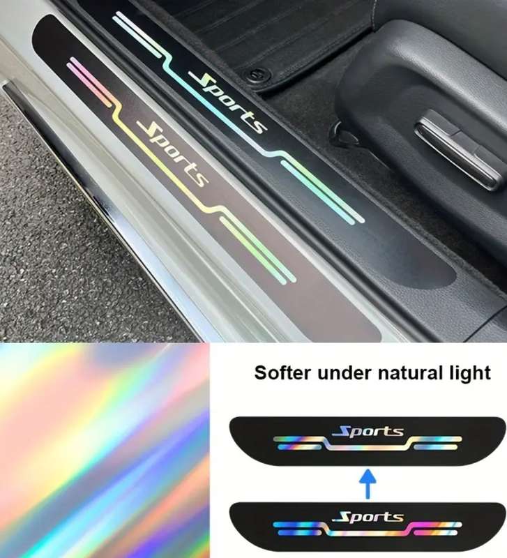 4pcs Set Laser Cut Car Threshold Protection Bar
