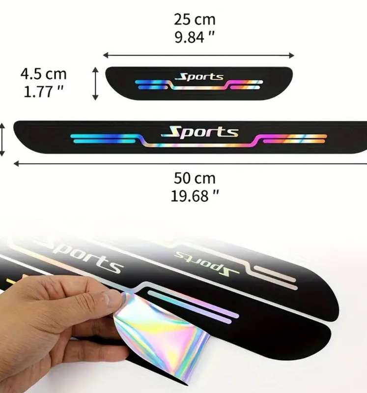 4pcs Set Laser Cut Car Threshold Protection Bar