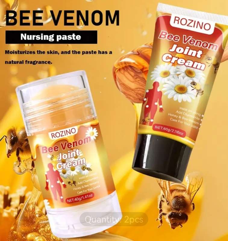 2 Pc ROZINO Bee Venom Joint Cream and Stick