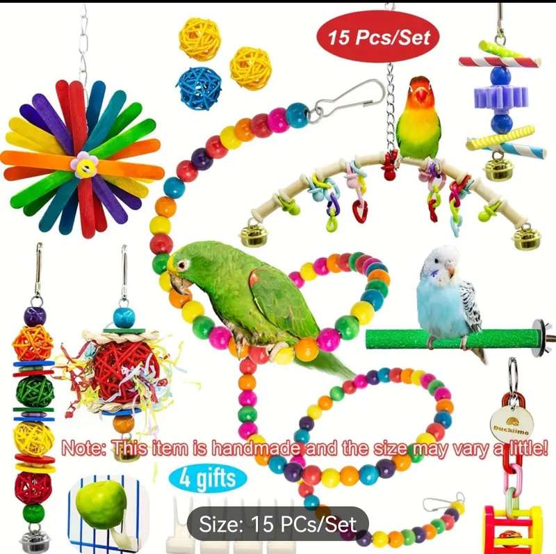 15pcs Vibrant Bird Playset