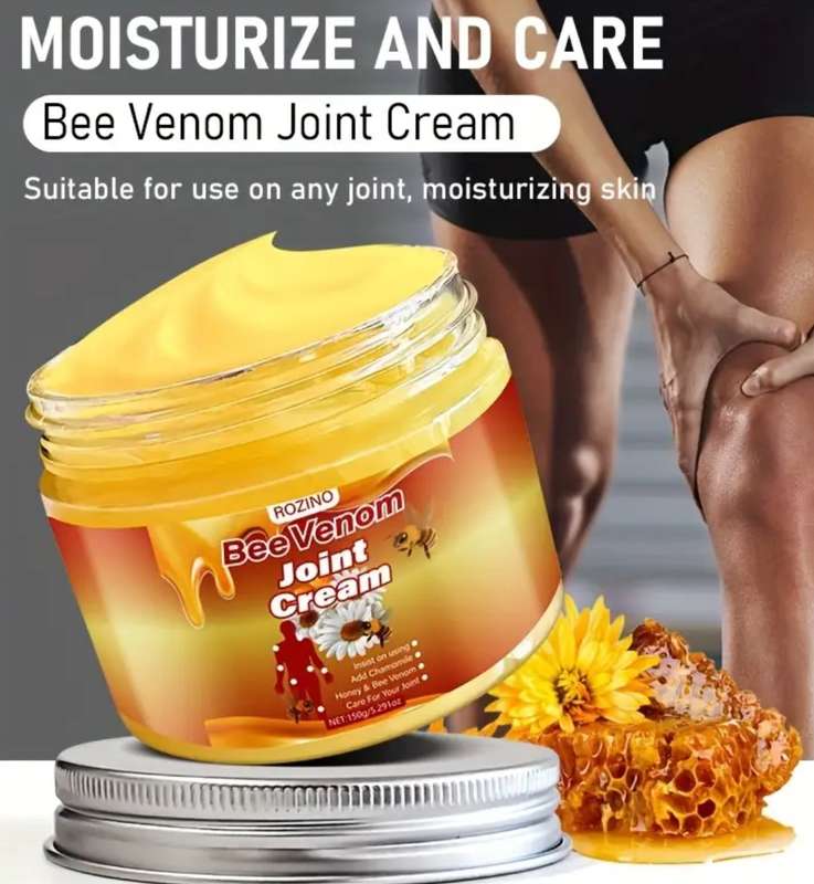 ROZINO Bee Venom Joint Cream - Hydrating & Nourishing with Honey, Coconut, Turmeric & Almond Oil