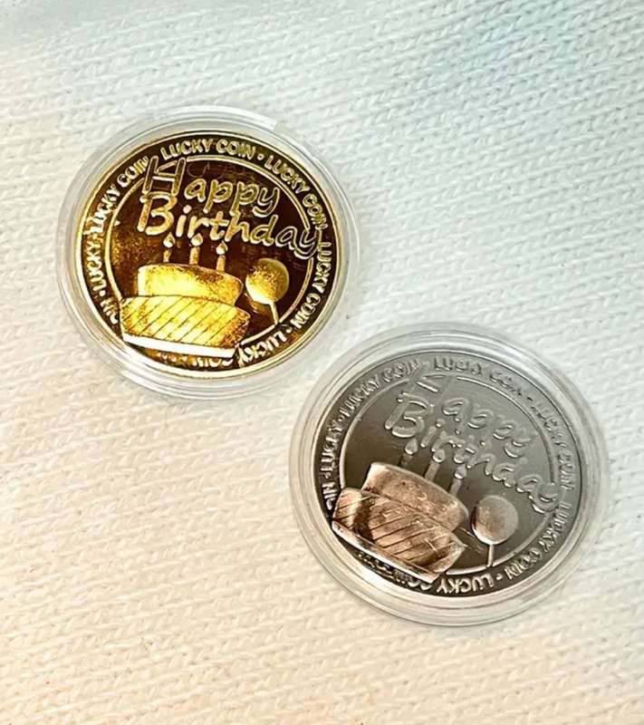 2 Pc Lucky Birthday Coins Gift for Youngsters, Lovers or Friends