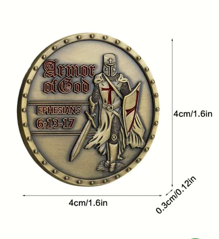 Templar Armor of God Collectible Coin in Protective Capsule