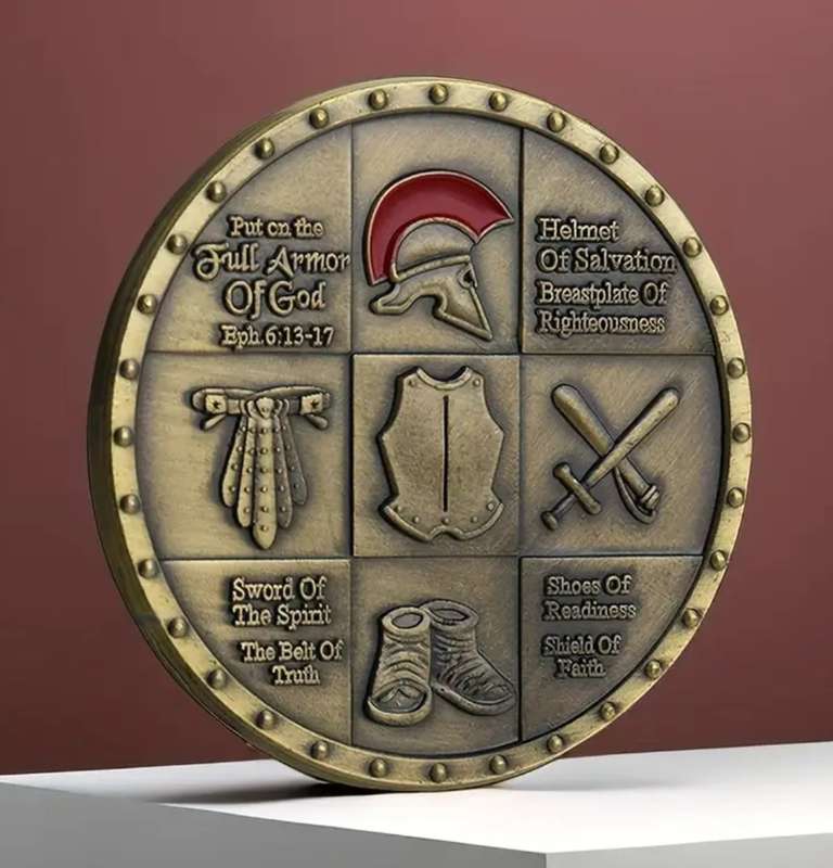 Templar Armor of God Collectible Coin in Protective Capsule
